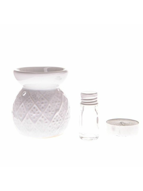 Casa de Engel Керамична арома лампа + масло, свещ, прясно изпрано бельо, 0/96