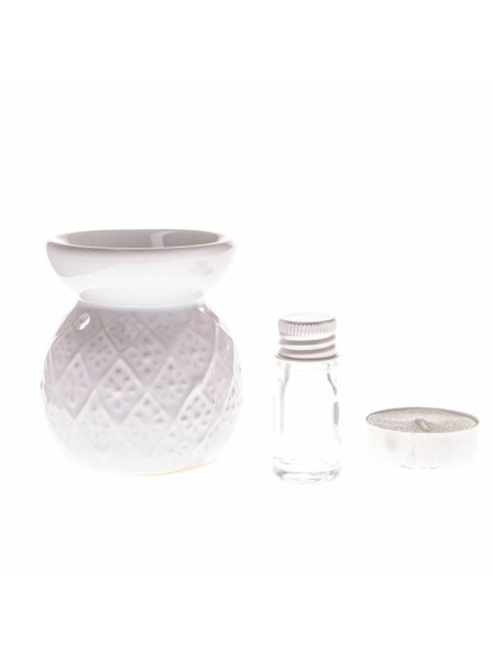 Casa de Engel Керамична арома лампа + масло, свещ, прясно изпрано бельо, 0/96
