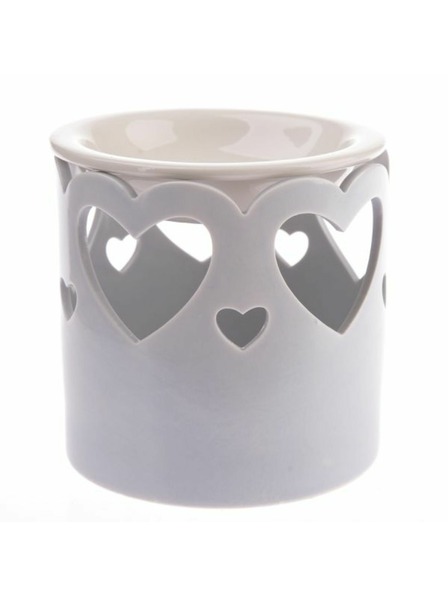 Casa de Engel Порцеланова арома лампа със сърчица, светло лилава, 1/36