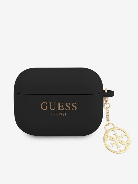 Guess Guess 4G Charm Силиконов калъф за AirPods Pro Черно