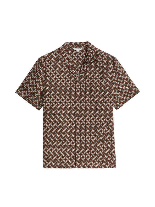 Marks & Spencer Пижамен топ с геометричен печат Marks & Spencer кафяв