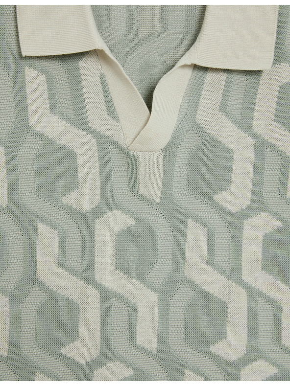 Marks & Spencer Плетена поло риза от памук Marks & Spencer зелена