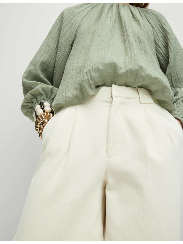 Marks & Spencer Дънки с широки крачоли и висока талия Marks & Spencer сметанови