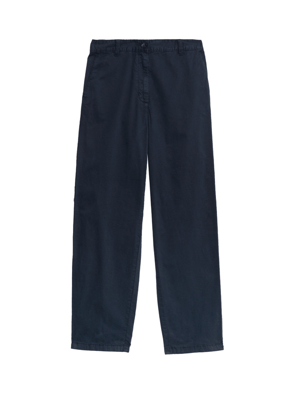 Marks & Spencer Ankle chino панталони с прави крачоли и висок процент памук Marks & Spencer тъмносин