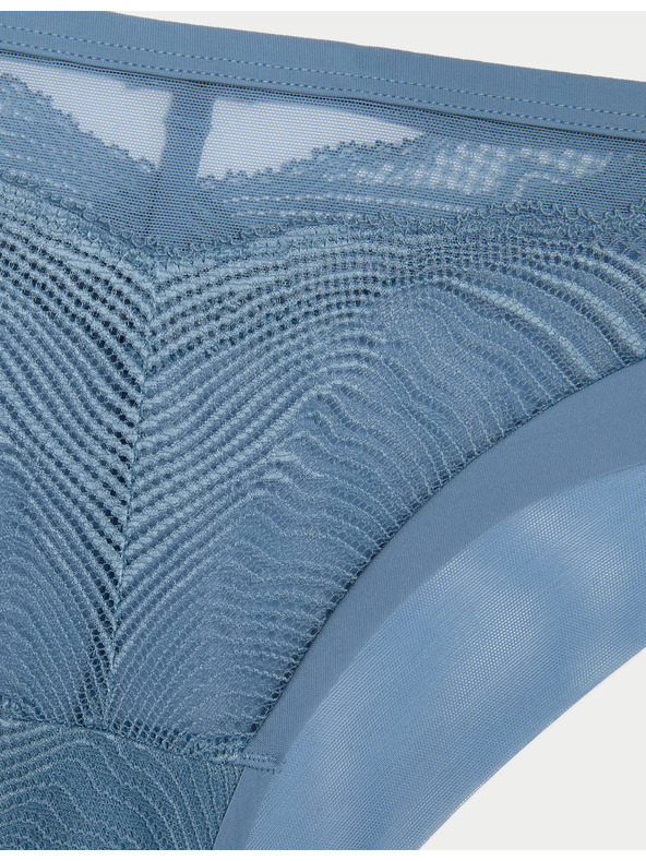 Marks & Spencer Бразилски бикини Kyoto с дантела Marks & Spencer в синьо