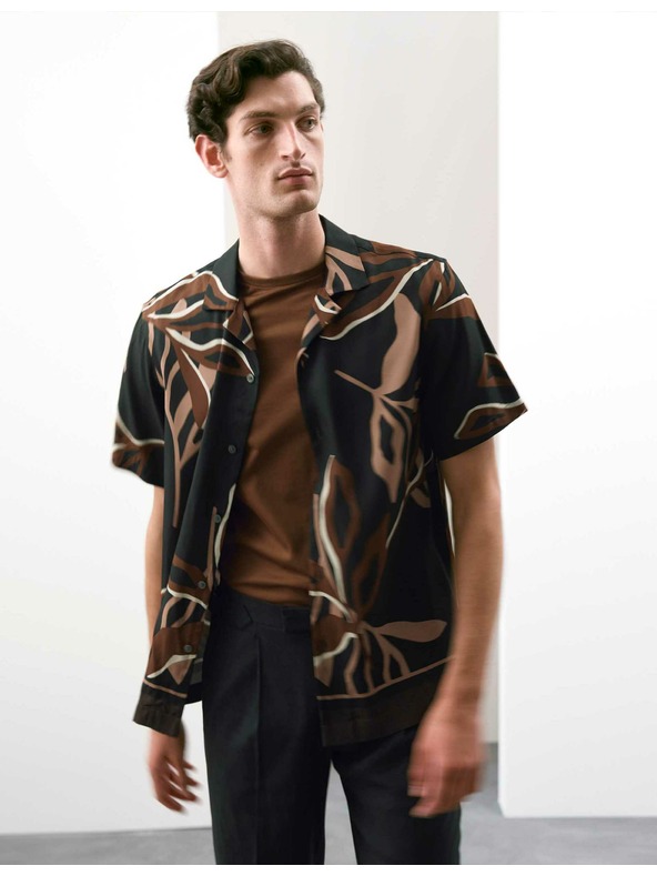 Marks & Spencer Риза с флорални мотиви, стандартен крой Marks & Spencer