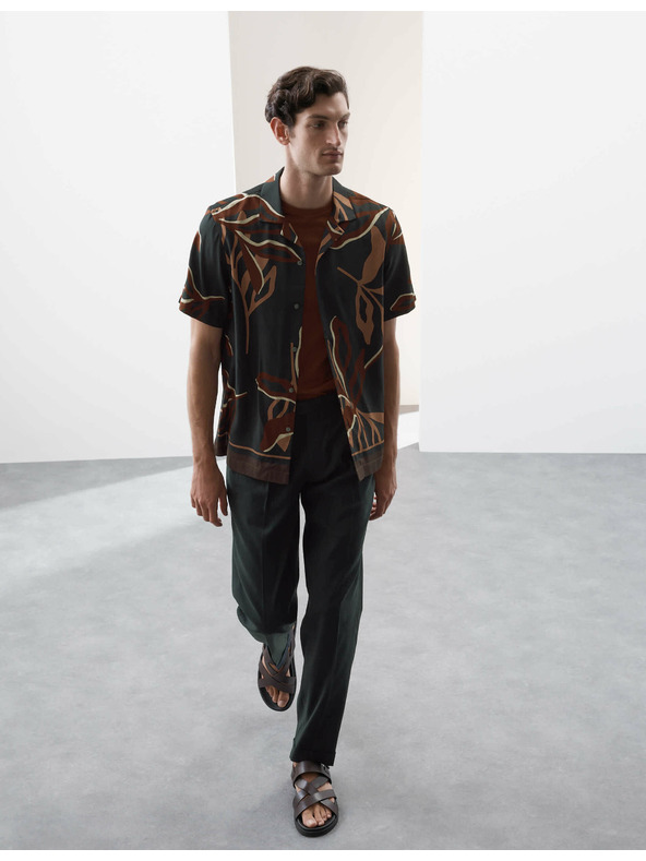 Marks & Spencer Риза с флорални мотиви, стандартен крой Marks & Spencer