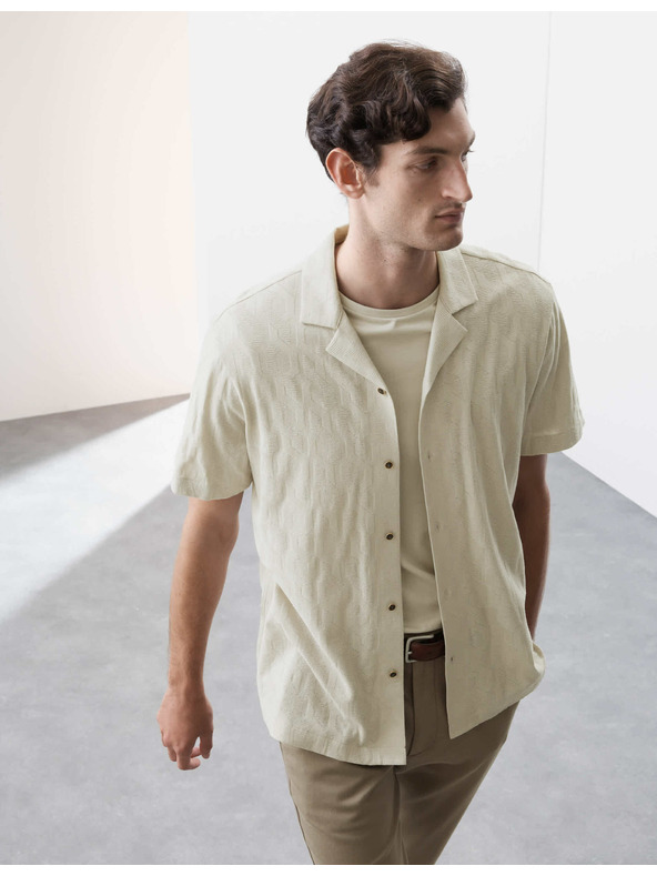 Marks & Spencer Текстурирана риза от чист памук Marks & Spencer