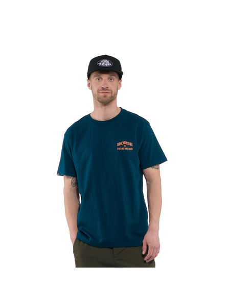 Horsefeathers Тениска Summit в черно HORSEFEATHERS