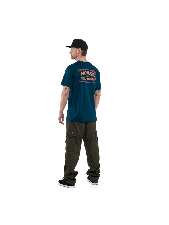 Horsefeathers Тениска Summit в черно HORSEFEATHERS