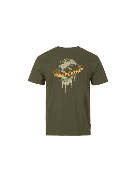 Horsefeathers Тениска Orbit в зелено HORSEFEATHERS