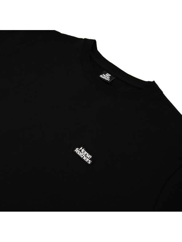 Horsefeathers Тениска Agent в черно HORSEFEATHERS