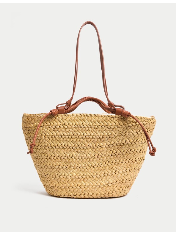 Marks & Spencer Сламена кошница-чанта Marks & Spencer кафяво