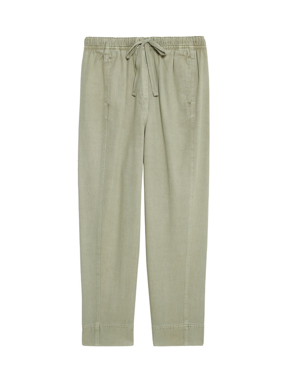 Marks & Spencer Боядисани еластични стеснени панталони с връзка Marks & Spencer зелено