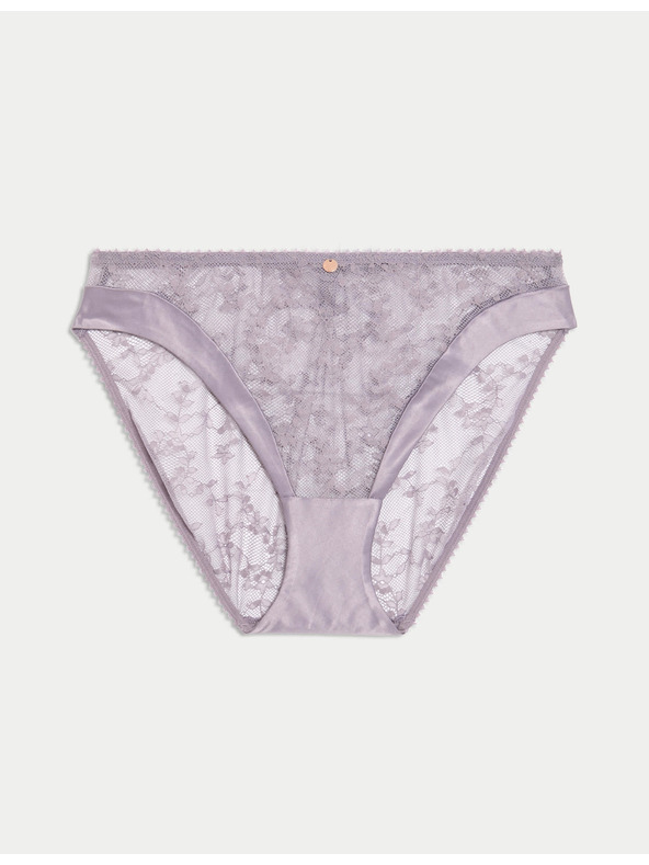 Marks & Spencer Дантелени високи бикини Rosa Marks & Spencer лилаво