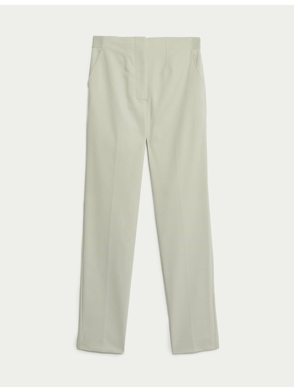 Marks & Spencer Slim ankle панталони от памучен плат Marks & Spencer бежово