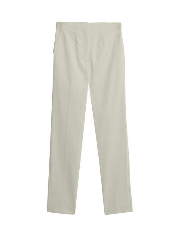 Marks & Spencer Slim ankle панталони от памучен плат Marks & Spencer бежово