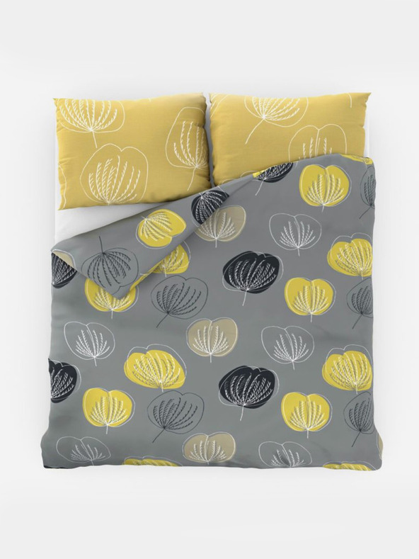 Kvalitex Френско памучно спално бельо DELUX 240x200, 70x90cm GRACE сиво