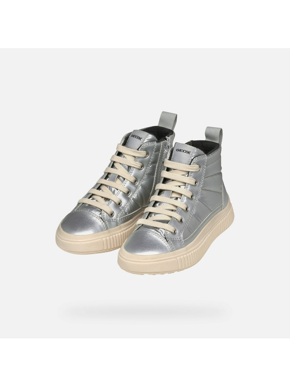 Geox Сребристи момичешки маратонки Geox Laquinny