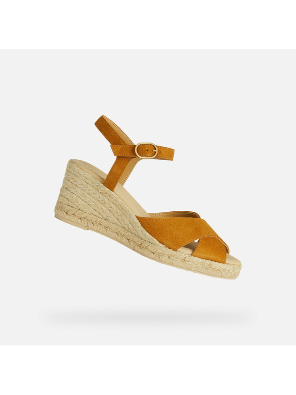 Geox Жълти дамски сандали Geox Gelsa Low