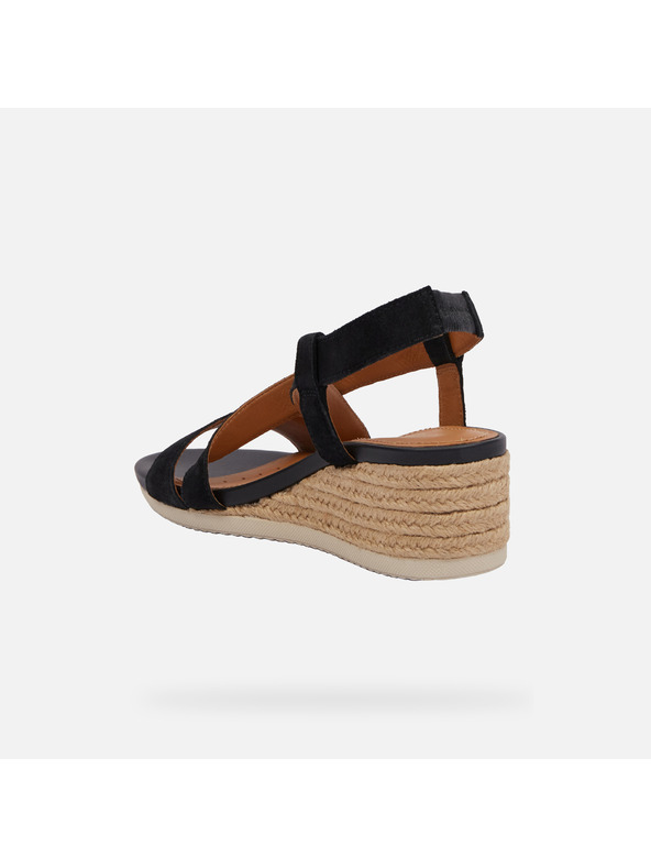 Geox Черни дамски сандали Geox Ischia Corda