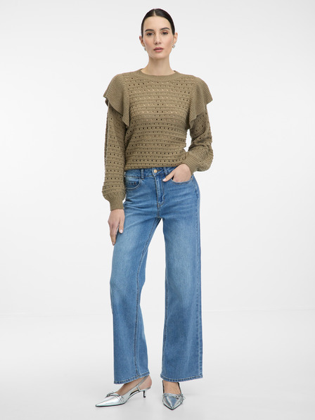 Orsay Сини дамски дънки с широки крачоли ORSAY