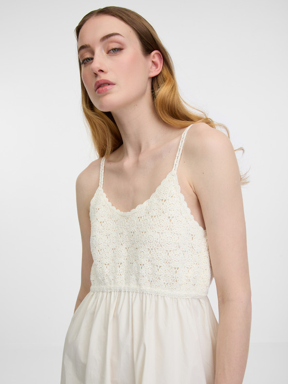 Orsay Кремава дамска миди рокля ORSAY