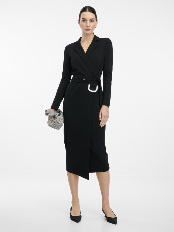 Orsay Черна дамска миди рокля ORSAY