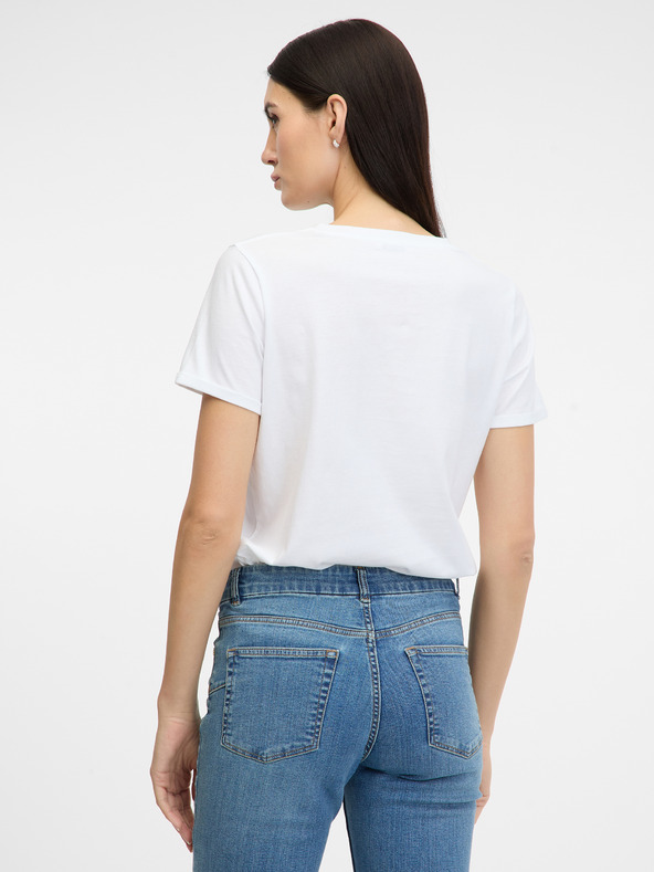 Orsay Бяла дамска тениска с къс ръкав ORSAY