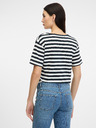 Orsay Дамска тениска на тъмно синьо райе с къс ръкав ORSAY
