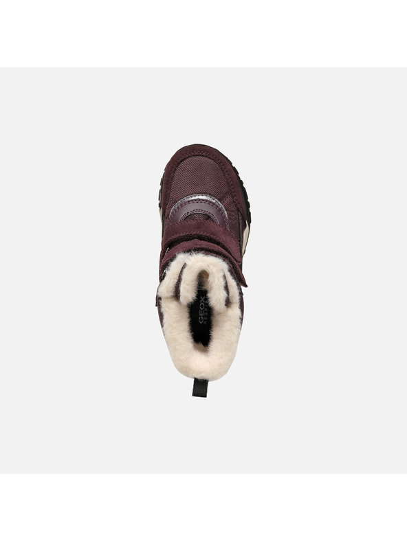 Geox Виненочервени момичешки зимни обувки Geox Trekkyup B Ab