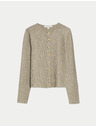 Marks & Spencer Металически тесен кардиган с деколте Marks & Spencer кафяв