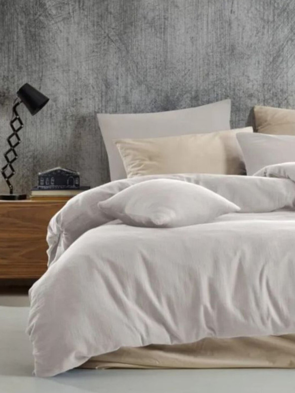 Kvalitex Френско муселиново спално бельо 240x200, 70x90cm сметаново Kvalitex