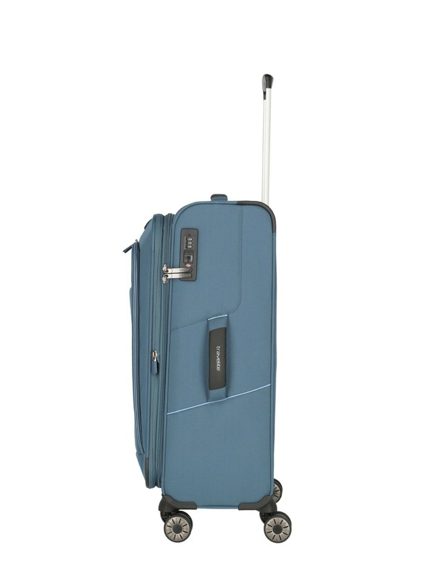 Travelite Комплект пътнически куфари Travelite Skaii 4w S,M,L - синьо