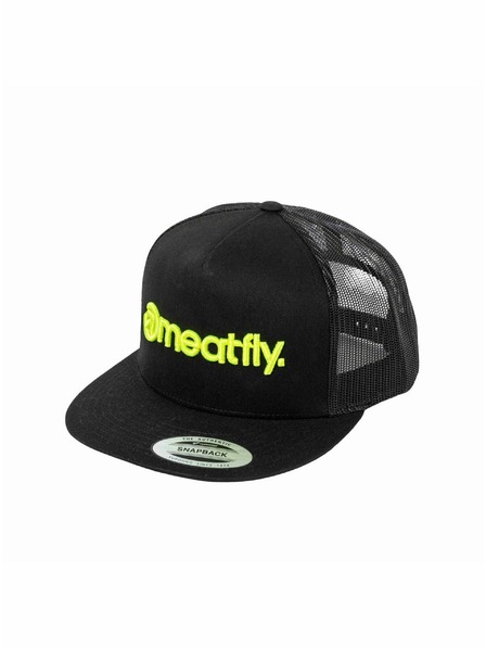 Meatfly Meatfly шапка Mateo Trucker Snapback Лайм / Черна | Черна | Размер