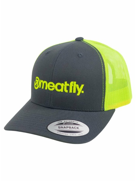 Meatfly Meatfly шапка MF Logo Trucker Антрацит/Неоно зелена