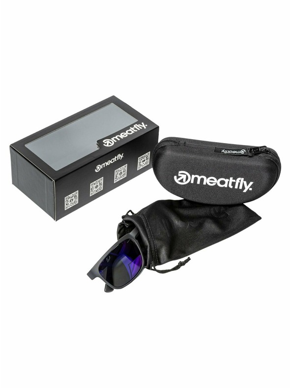 Meatfly Meatfly поляризирани слънчеви очила Gammy Black Matt/Purple | Черен | Размер