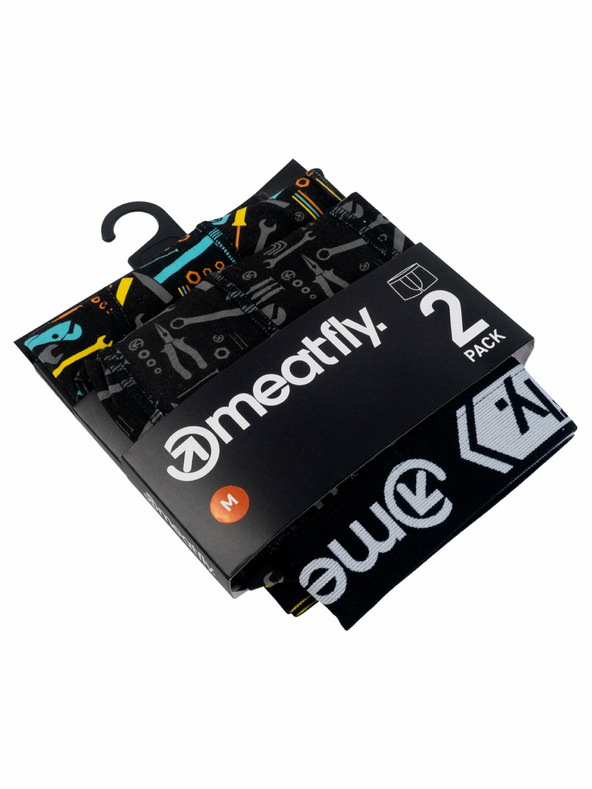 Meatfly Meatfly мъжки боксерки Balboa Boxershorts Double Pack Tools | Черна | Размер