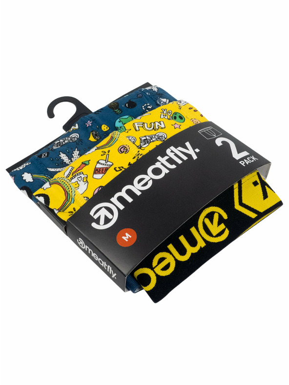 Meatfly Meatfly мъжки боксерки Balboa Boxershorts Double Pack Jamm | Жълта | Размер