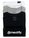 Meatfly Meatfly опаковка мъжки тениски MF Logo Multipack Black/Grey Heather/White | Черна | Размер