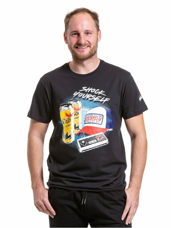 Meatfly Meatfly мъжка тениска Big Shock 8Bit Black | Черна | Размер