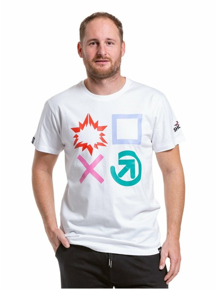 Meatfly Meatfly мъжка тениска Big Shock Gameon White | Бяла | Размер