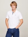 Tommy Jeans Мъжка бяла поло риза Tommy Jeans Pure Organic Slim Fit Polo YBR White