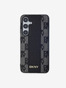 DKNY DKNY PU Кожен Карирен Модел Magsafe Заден калъф за Samsung Galaxy S24+ Черен