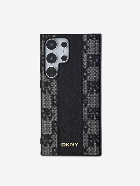 DKNY DKNY PU Кожен Карирен Модел Magsafe Заден калъф за Samsung Galaxy S24 Ultra Черен