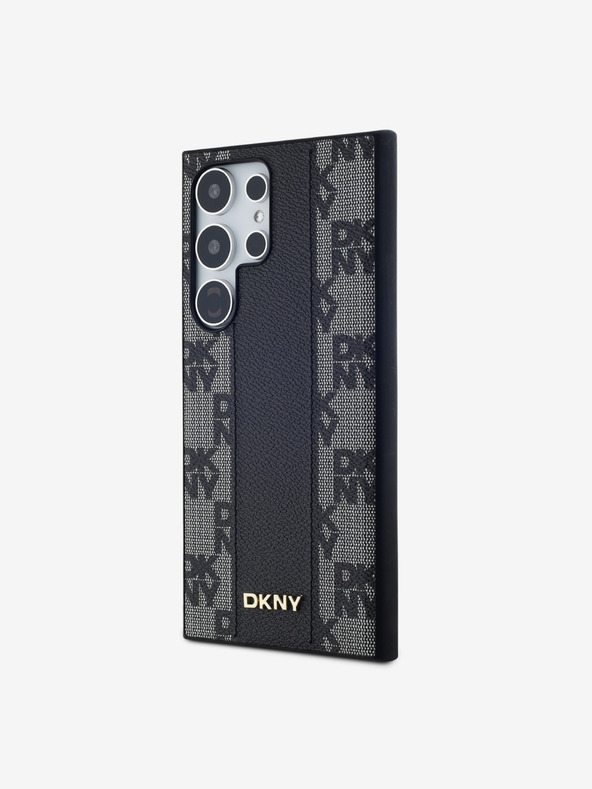 DKNY DKNY PU Кожен Карирен Модел Magsafe Заден калъф за Samsung Galaxy S24 Ultra Черен