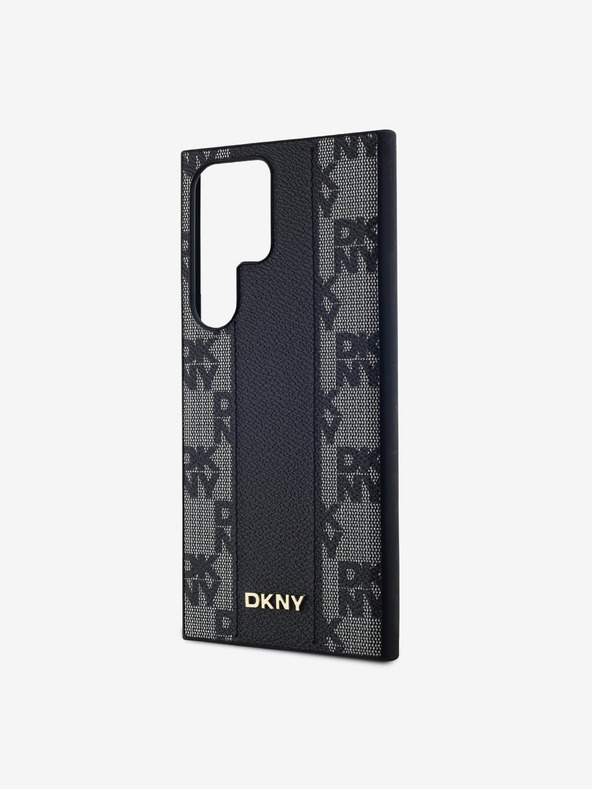 DKNY DKNY PU Кожен Карирен Модел Magsafe Заден калъф за Samsung Galaxy S24 Ultra Черен