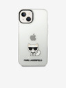 Karl Lagerfeld Karl Lagerfeld Choupette Лого Заден калъф за iPhone 14 Plus Прозрачен