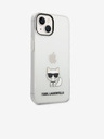 Karl Lagerfeld Karl Lagerfeld Choupette Лого Заден калъф за iPhone 14 Plus Прозрачен