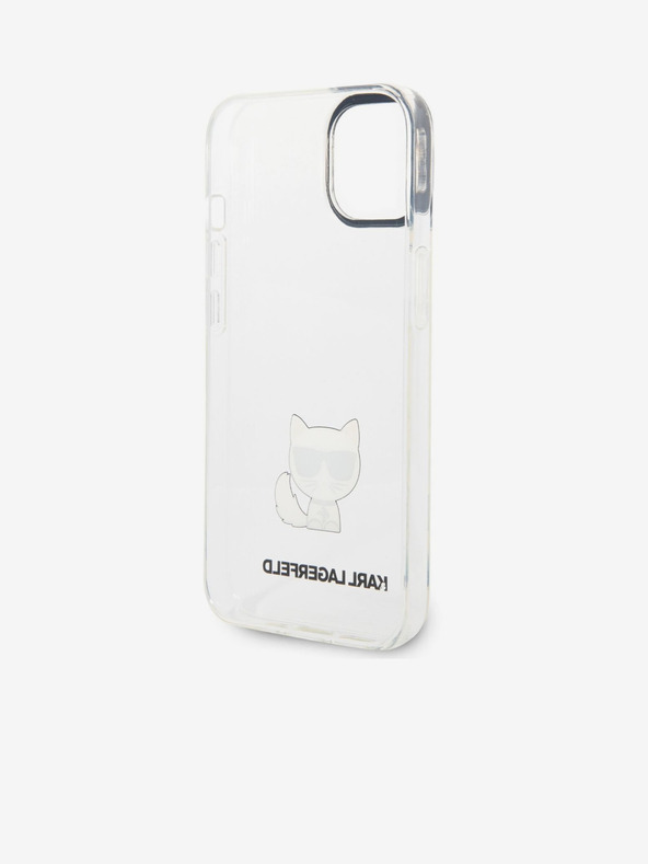 Karl Lagerfeld Karl Lagerfeld Choupette Лого Заден калъф за iPhone 14 Plus Прозрачен